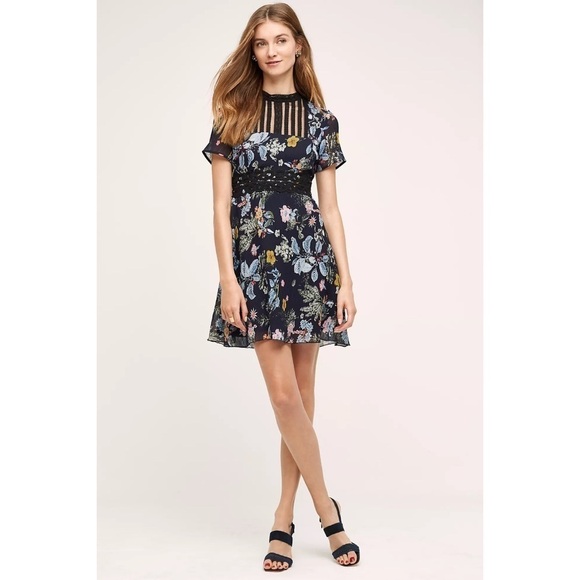 Anthropologie Foxiedox Farfara Floral Mini Dress - Picture 1 of 16